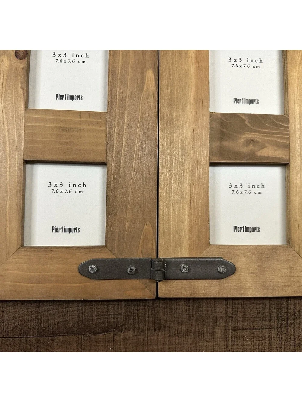 Pier 1 Imports Wooden Hinged Double Picture Frame